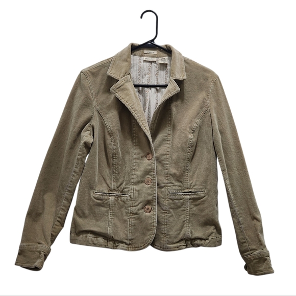 St. John's Bay Jackets & Blazers - St. John's Bay Stretch Corduroy Tan 3 Button Women's Blazer Jacket Size L